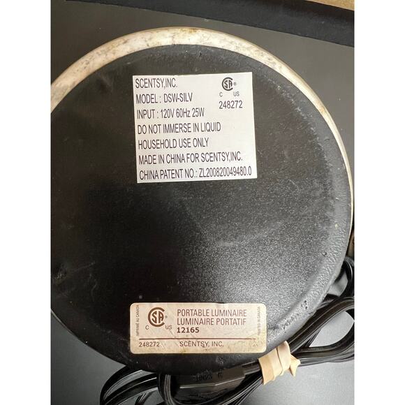 Scentsy Full Size Retired "Silvervine"‎ Wax Warmer - Picture 4 of 4